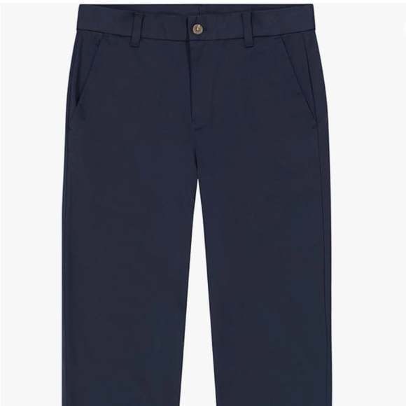 Nautica Boys' School Uniform Warp Knit Pants, Flat Front & Zipper Closure, - Picture 1 of 6